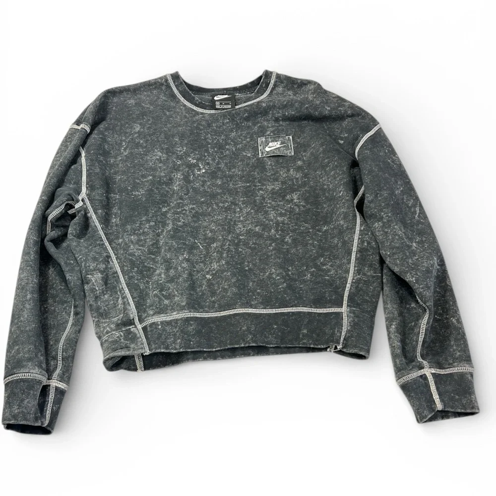 Nike Charcoal Acid Wash Crewneck